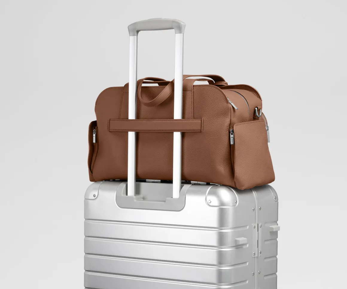 Leather Duffle in Saddle Brown