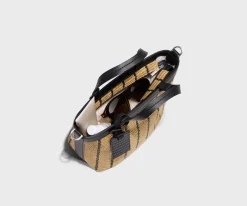 Mini Riviera Straw Tote in Black Seagrass
