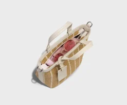 Mini Riviera Straw Tote in White Seagrass