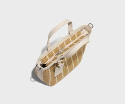 Mini Riviera Straw Tote in White Seagrass