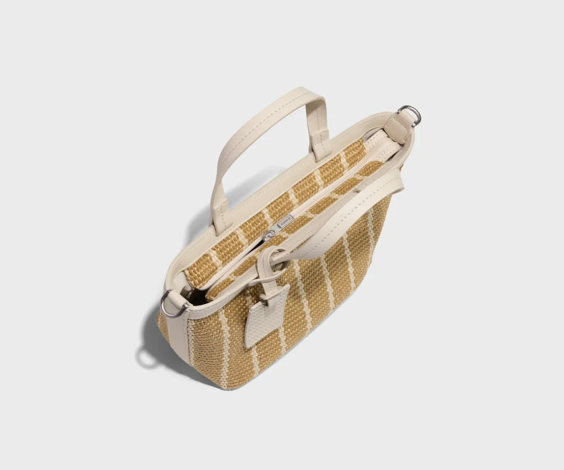 Mini Riviera Straw Tote in White Seagrass