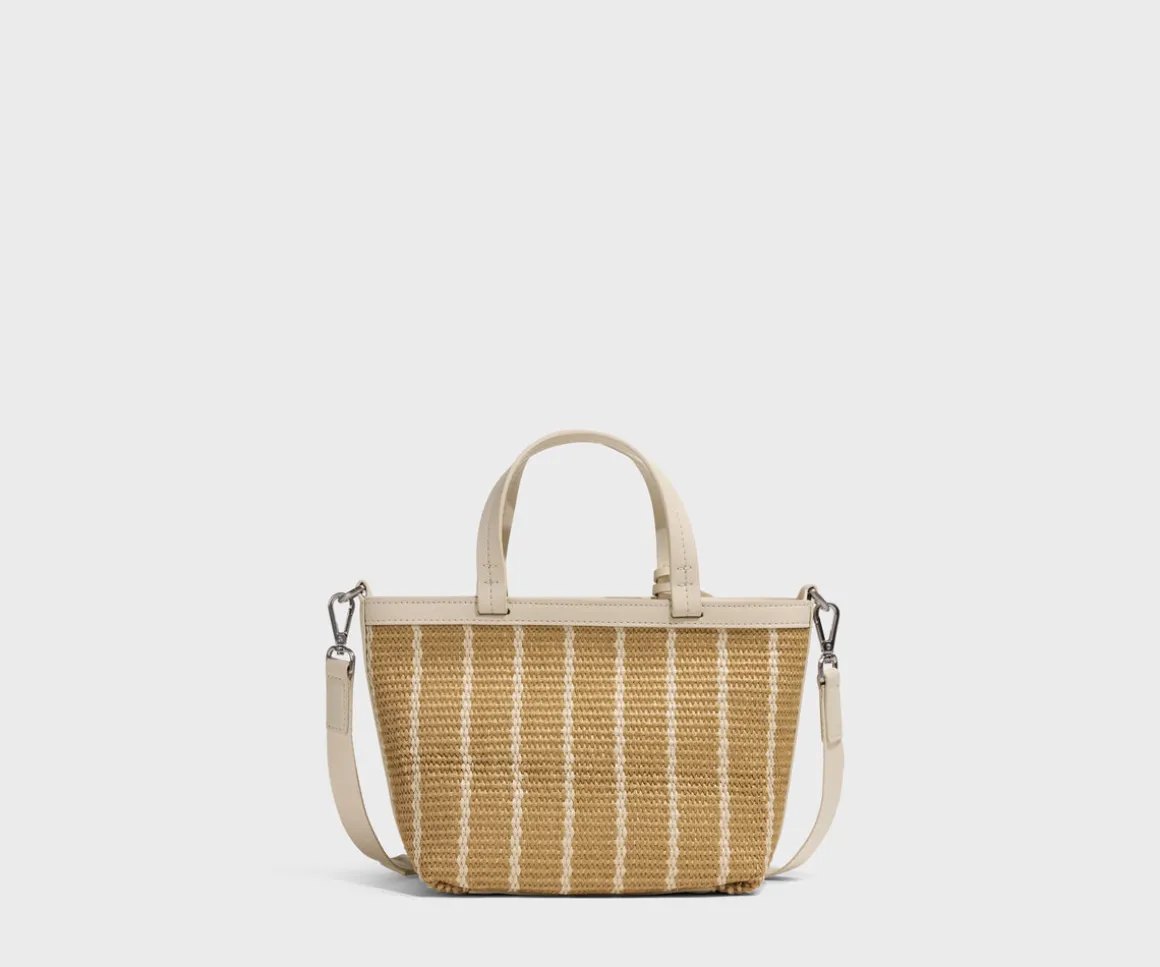 Mini Riviera Straw Tote in White Seagrass