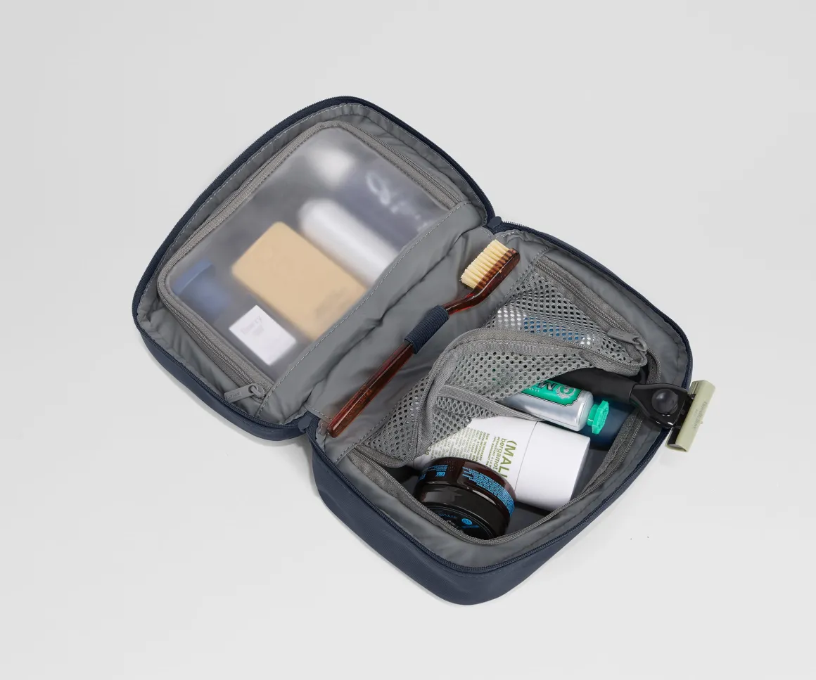 Small Toiletry Bag in Navy Blue