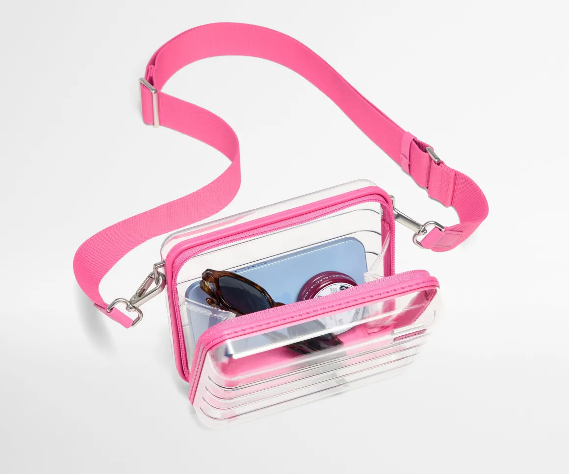 Stadium Bag in Clear/Island Pink