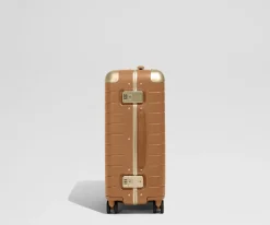 The Aluminum Edge Bigger Carry-On in Cognac Brown