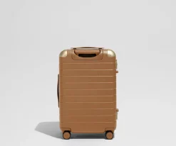 The Aluminum Edge Bigger Carry-On in Cognac Brown