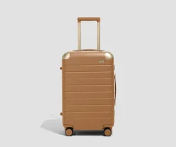 The Aluminum Edge Carry-On in Cognac Brown