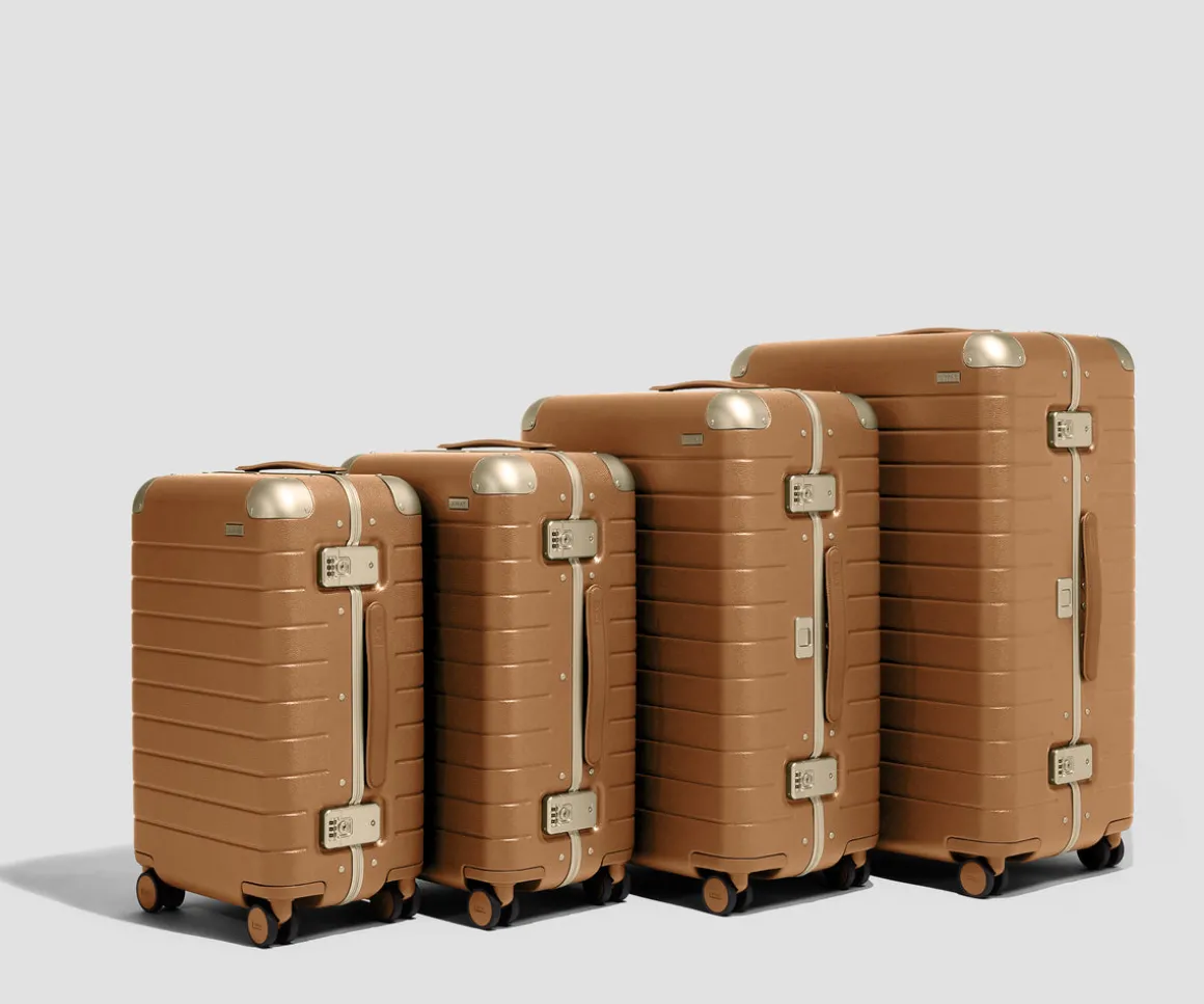 The Aluminum Edge Carry-On in Cognac Brown