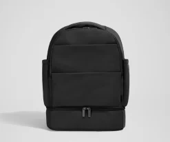 The Double Diaper Backpack in Jet Black