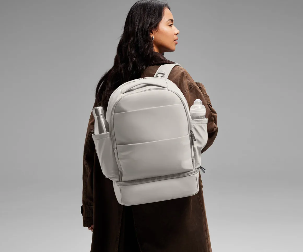 The Double Diaper Backpack in Jet Black