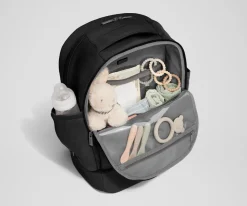 The Double Diaper Backpack in Jet Black