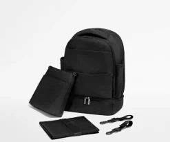 The Double Diaper Backpack in Jet Black