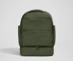 The Double Diaper Backpack in Olive Green