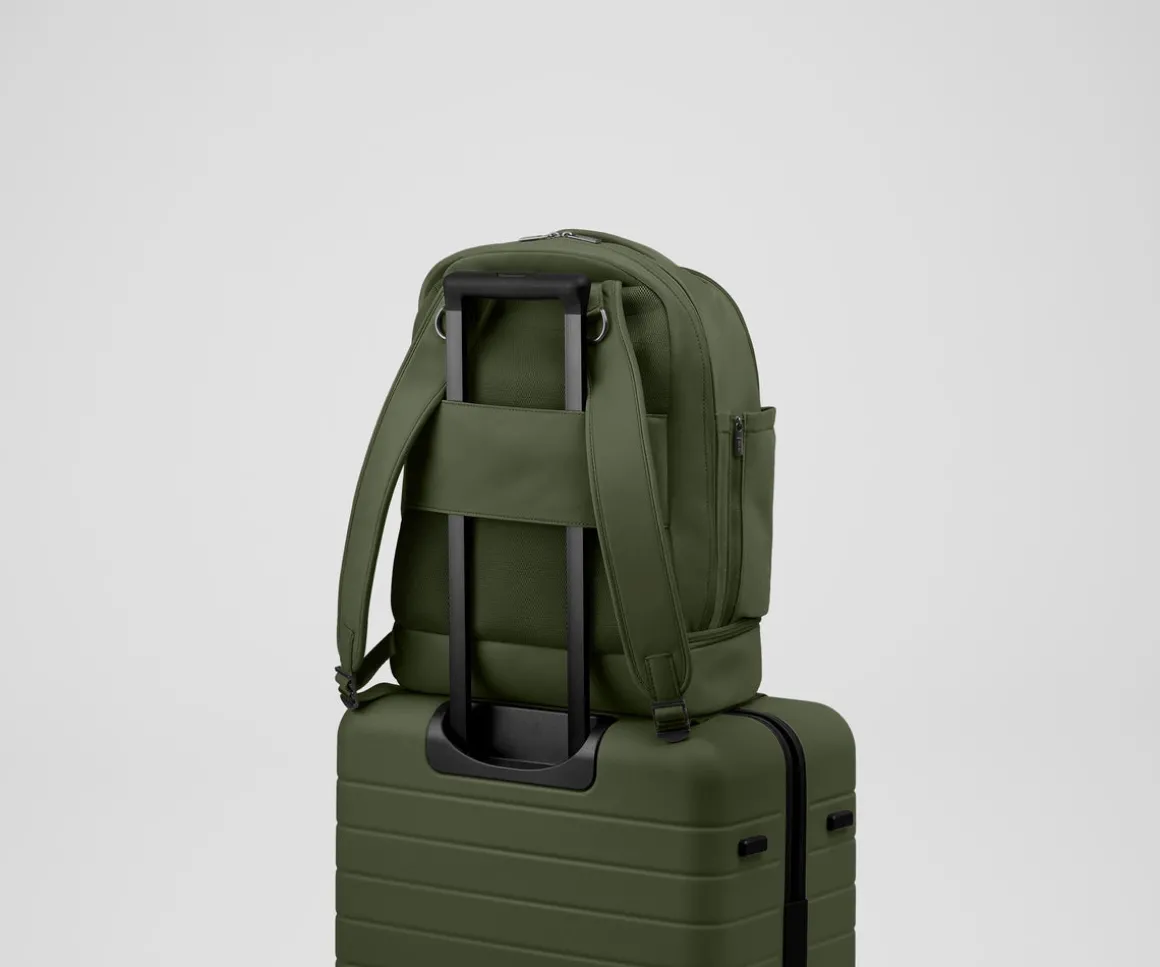 The Double Diaper Backpack in Olive Green
