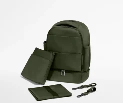 The Double Diaper Backpack in Olive Green