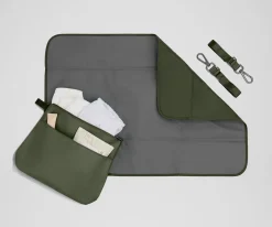 The Double Diaper Backpack in Olive Green