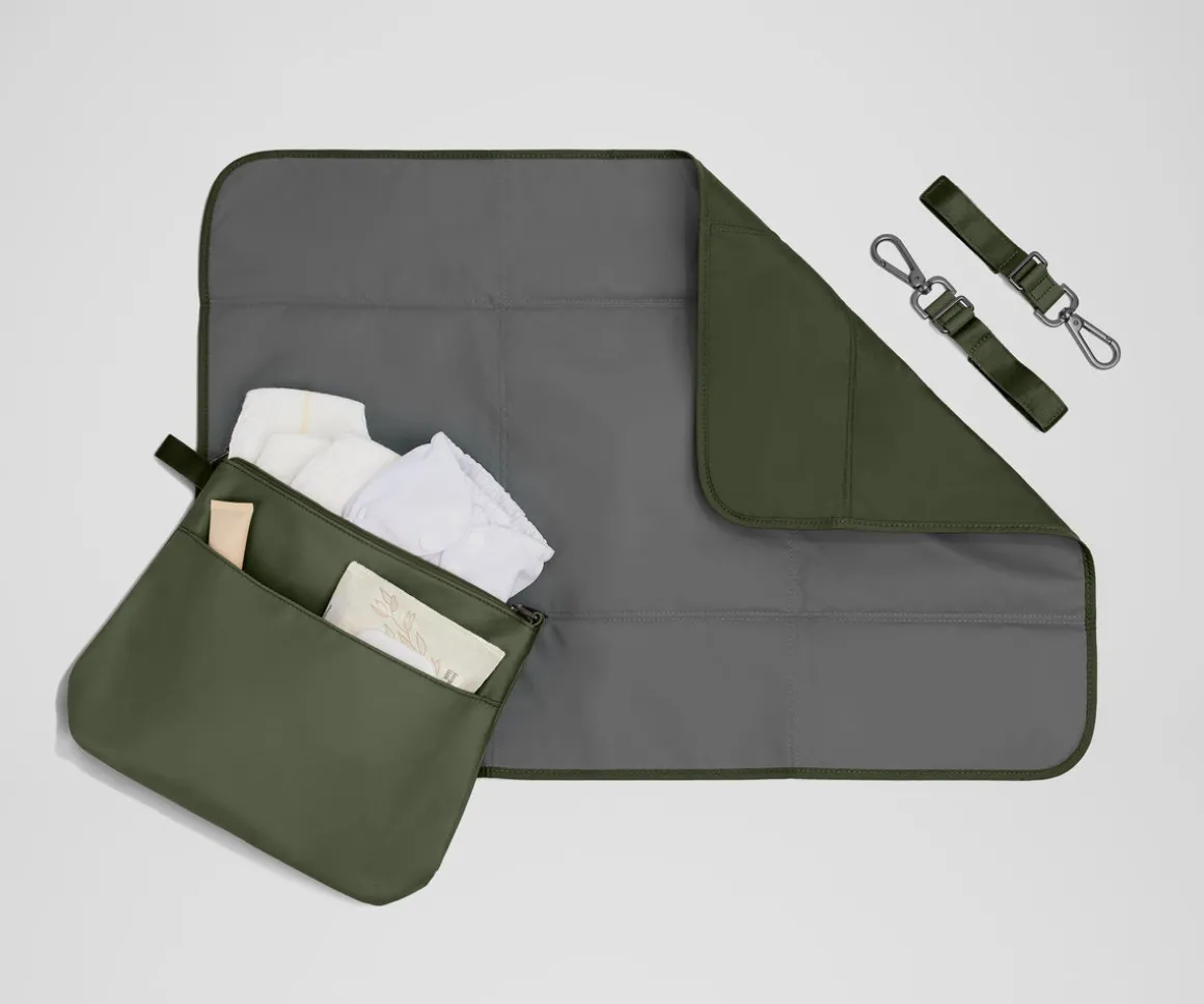 The Double Diaper Backpack in Olive Green