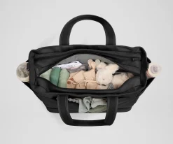 The Double Diaper Tote in Jet Black