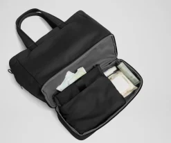 The Double Diaper Tote in Jet Black