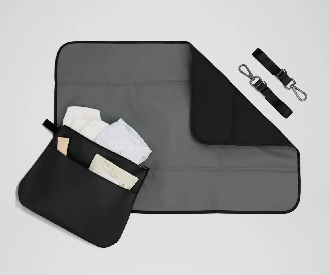 The Double Diaper Tote in Jet Black