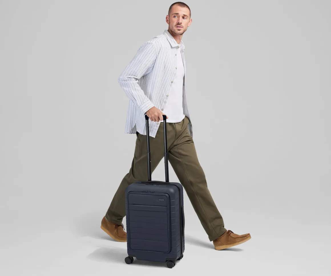 The Executive Bigger Carry-On in Navy Blue