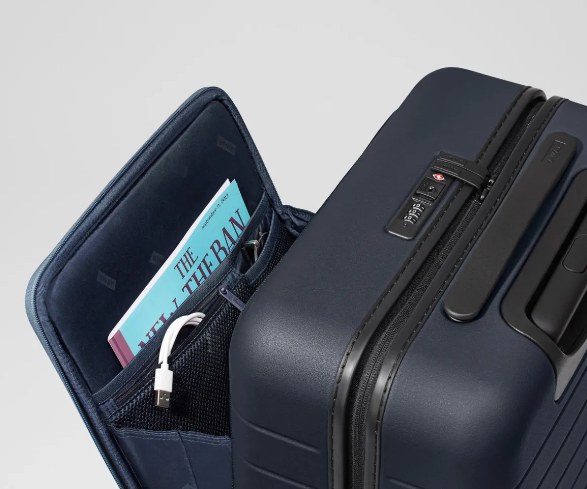 The Executive Bigger Carry-On in Navy Blue