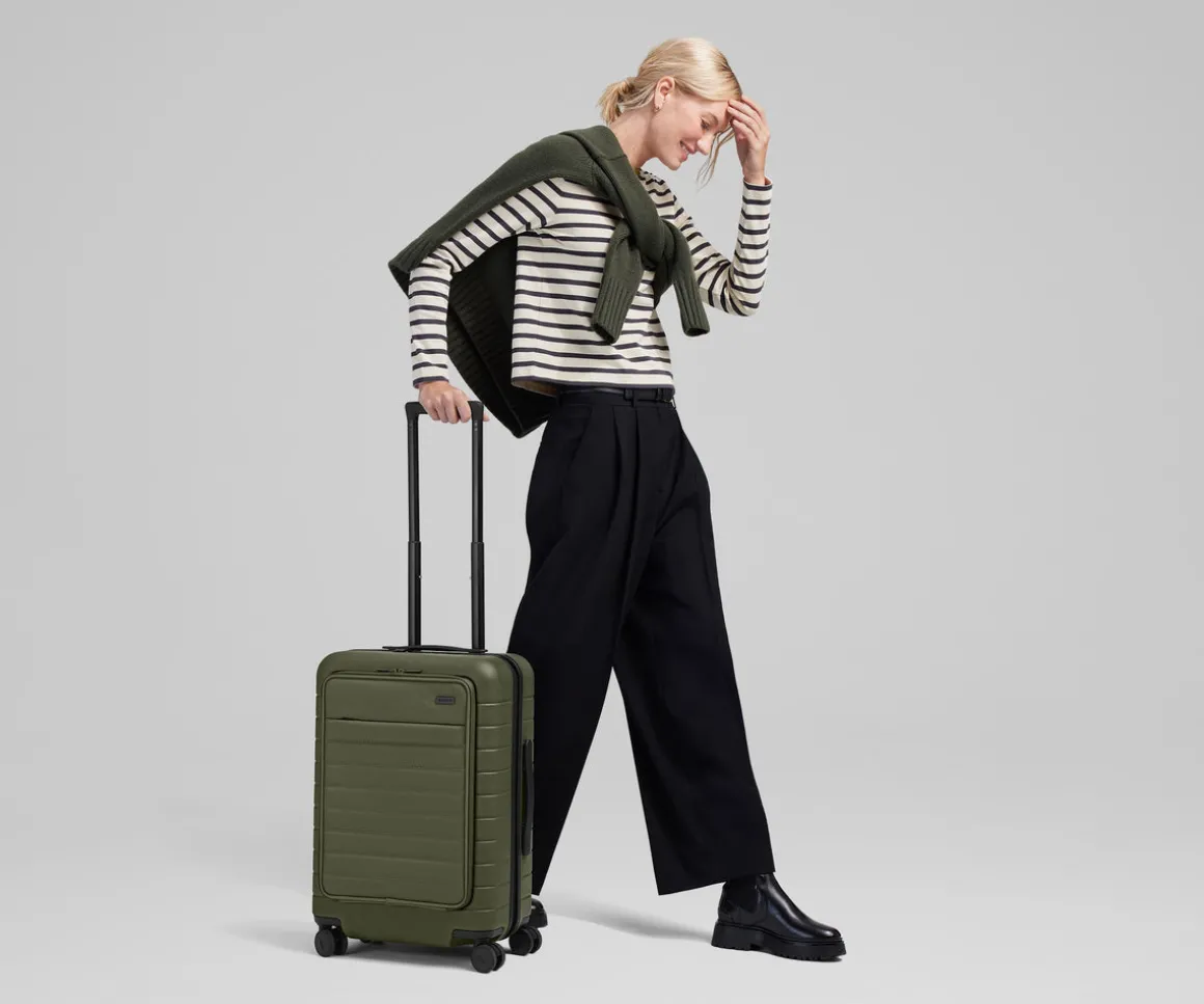 The Executive Bigger Carry-On in Olive Green