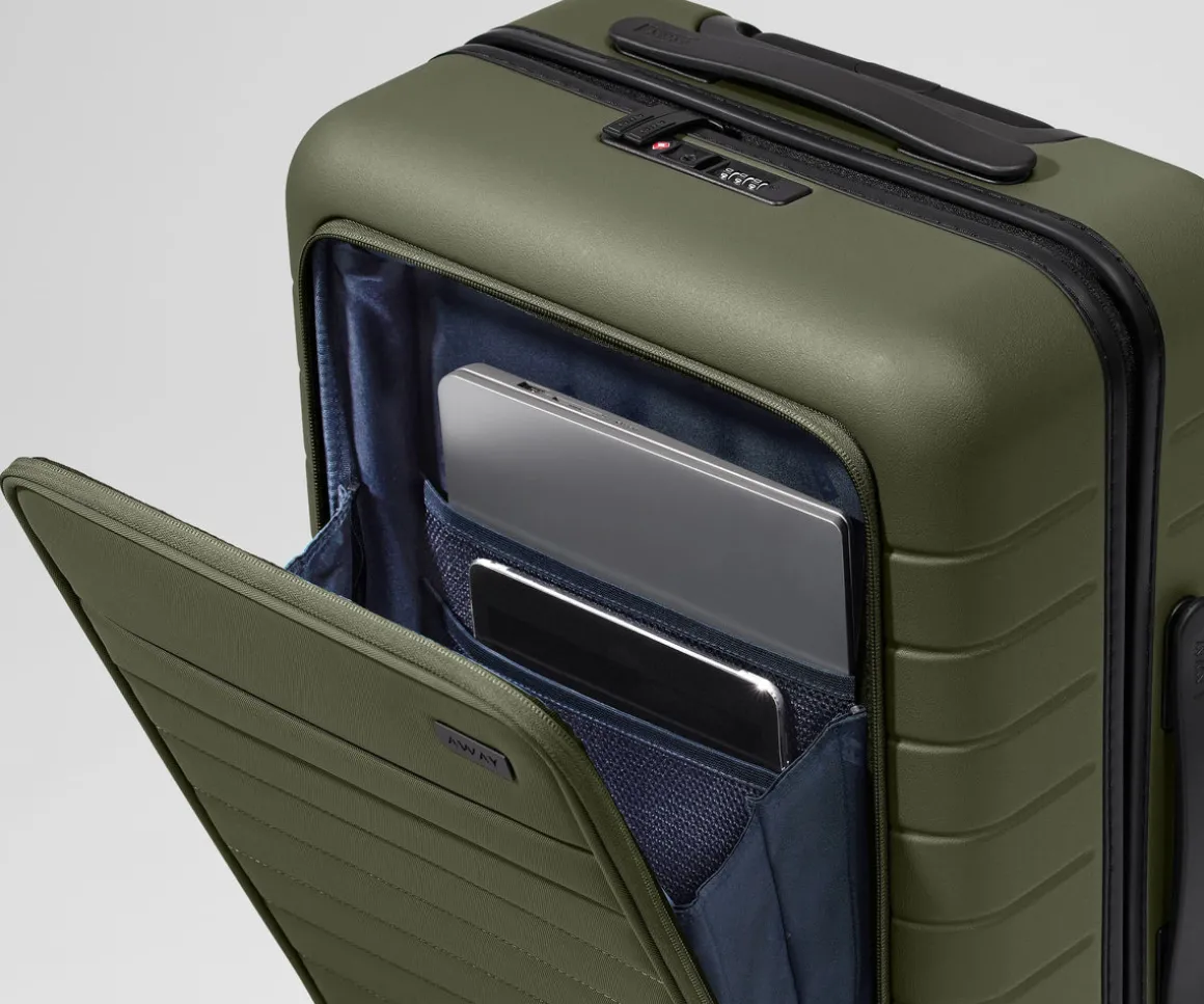 The Executive Bigger Carry-On in Olive Green