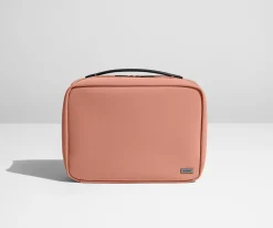 The Hanging Toiletry Bag in Clay Pink