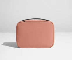 The Hanging Toiletry Bag in Clay Pink