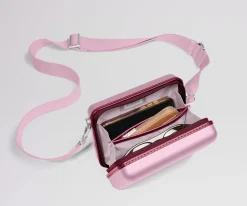 The Mini Crossbody in Glacial Pink