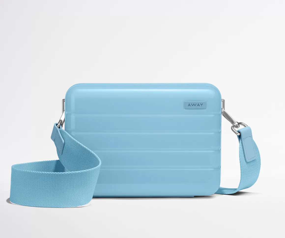 The Mini Crossbody in Glazed Opal Blue
