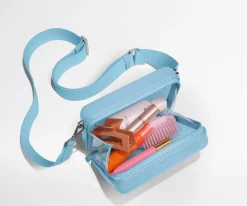 The Mini Crossbody in Glazed Opal Blue