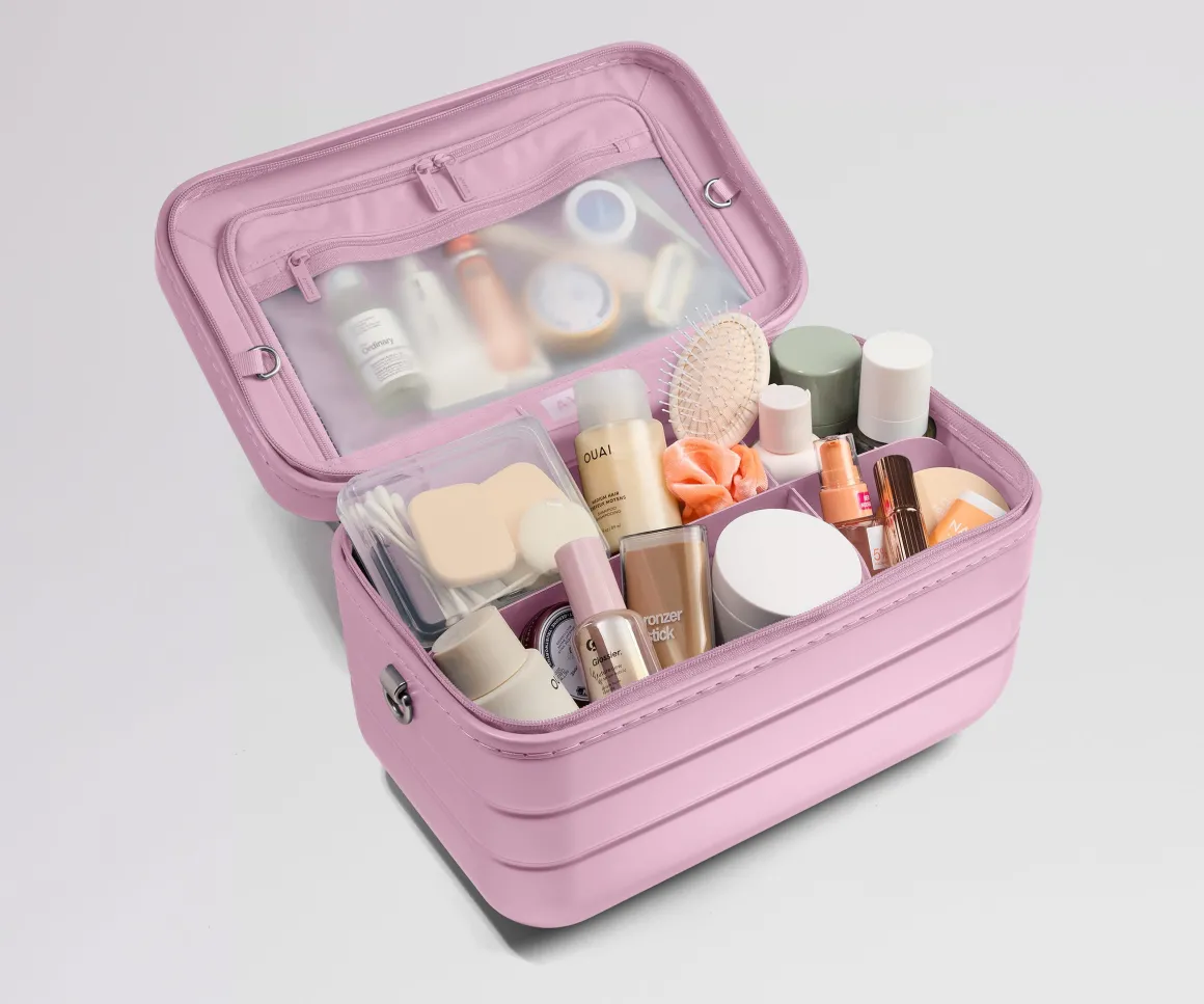 The Train Case in Glacial Pink