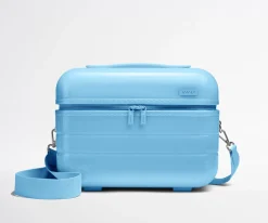 The Train Case in Glazed Opal Blue