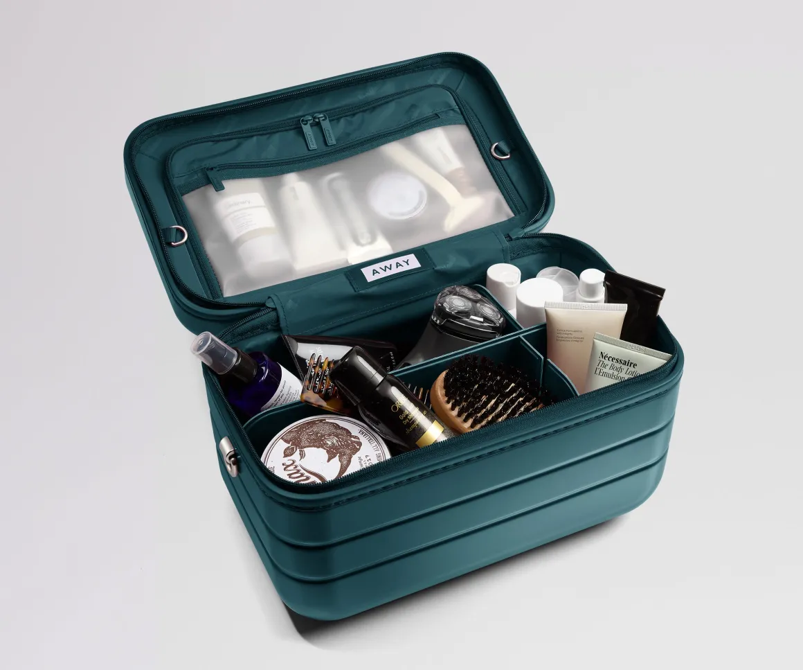 The Train Case in Stormy Teal