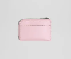 Zip Card Case in Glacial Pink